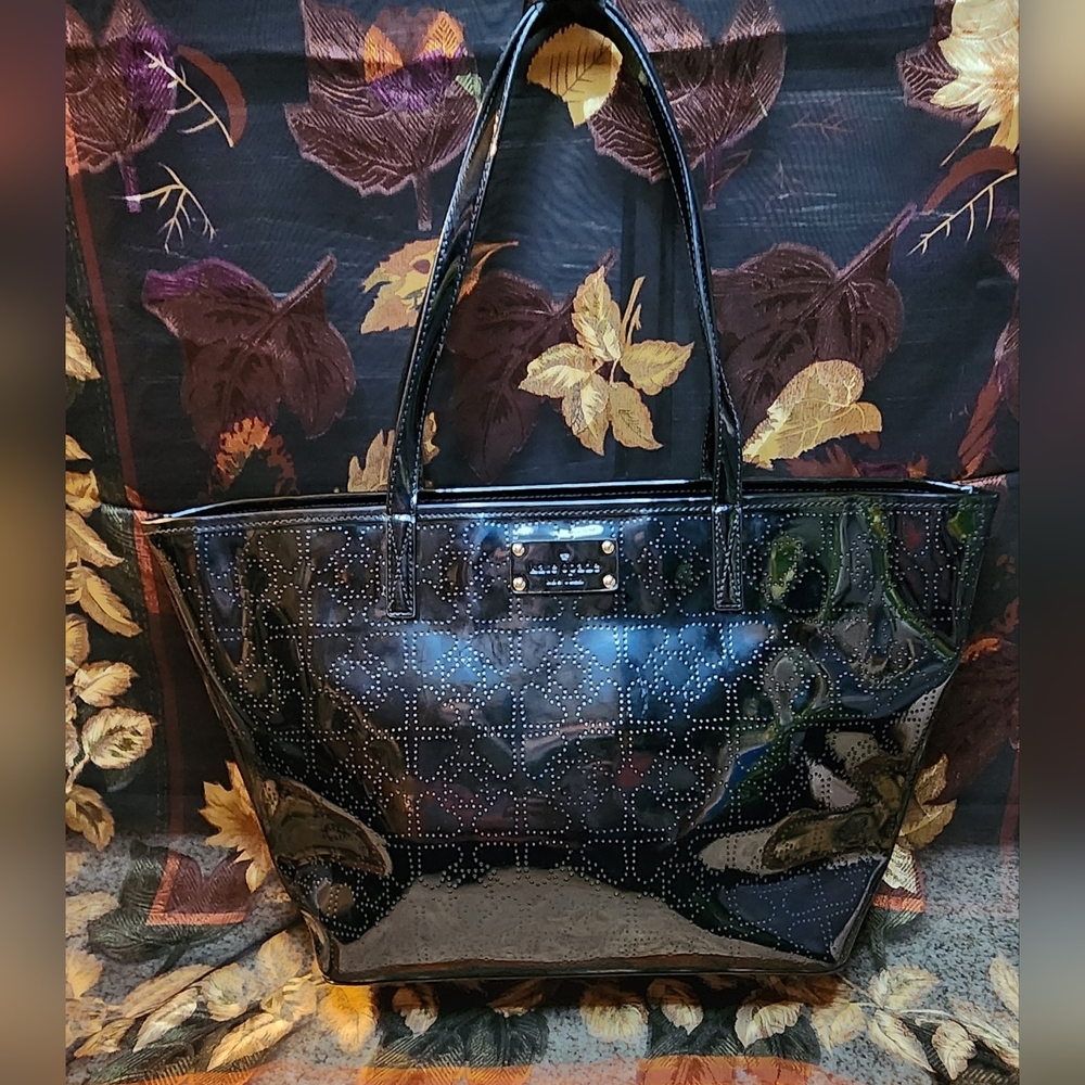 New Kate Spade  New York Black Small Harmony Metro Spade Bag purse tote - Picture 2 of 13